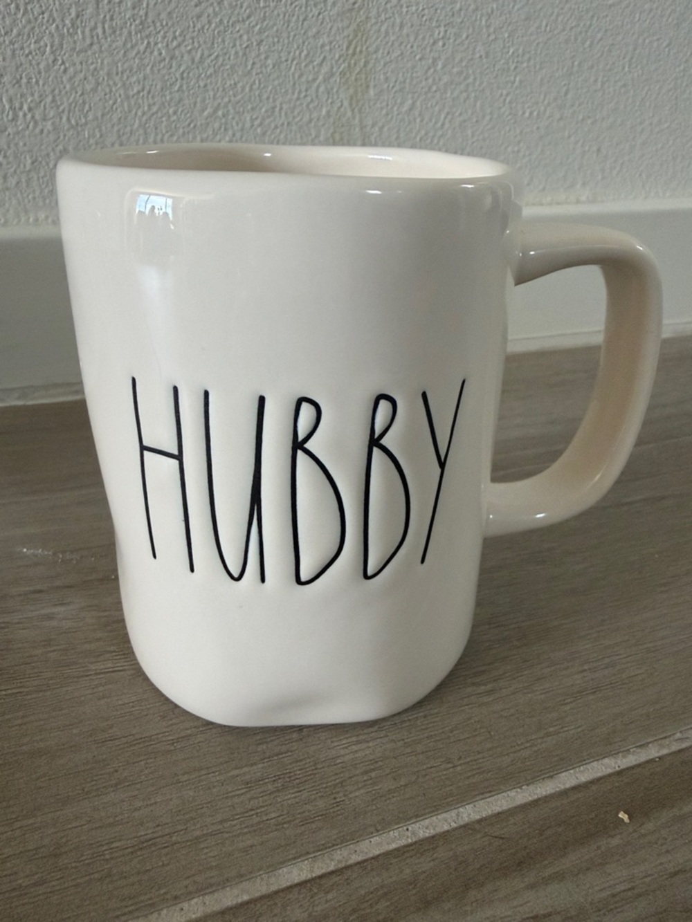 Rae Dunn White 'HUBBY' Ceramic Coffee Mug